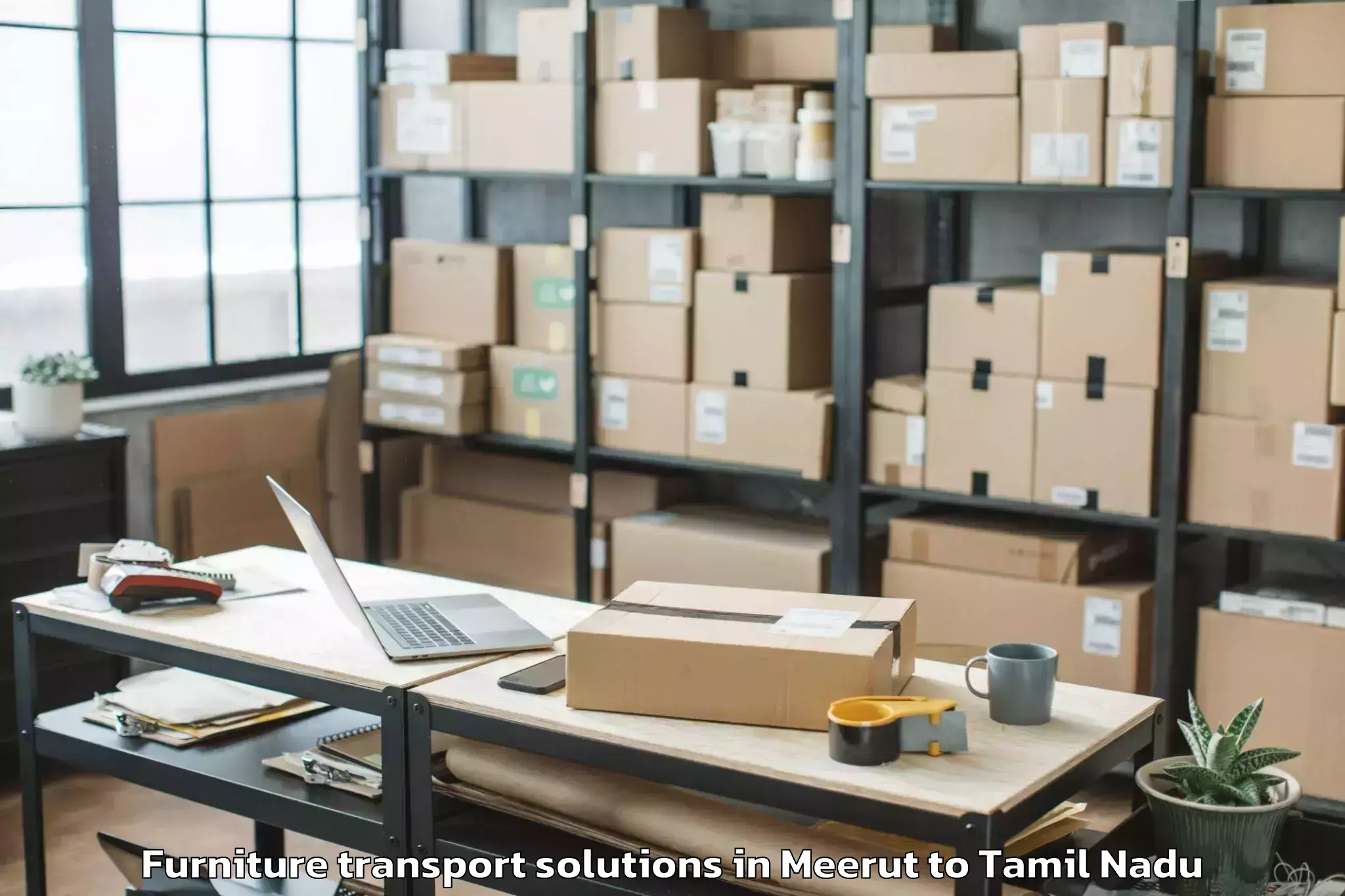 Book Meerut to Shenkottai Furniture Transport Solutions Online